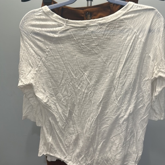 JAMES PERSE white shirt, AND Rich, brown wide leg SHEIN corduroys - Picture 4 of 8